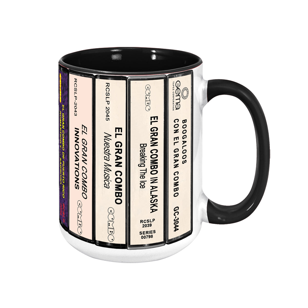 El Gran Combo de Puerto Rico Albums Cassette Collection Retro Accent Mug