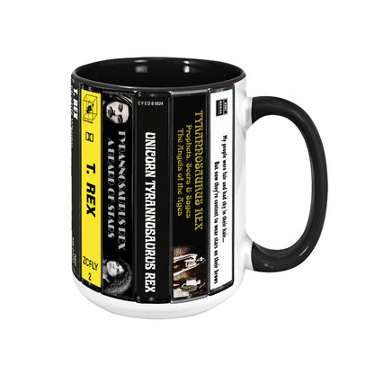 T. Rex Albums Cassette Collection Retro Accent Mug