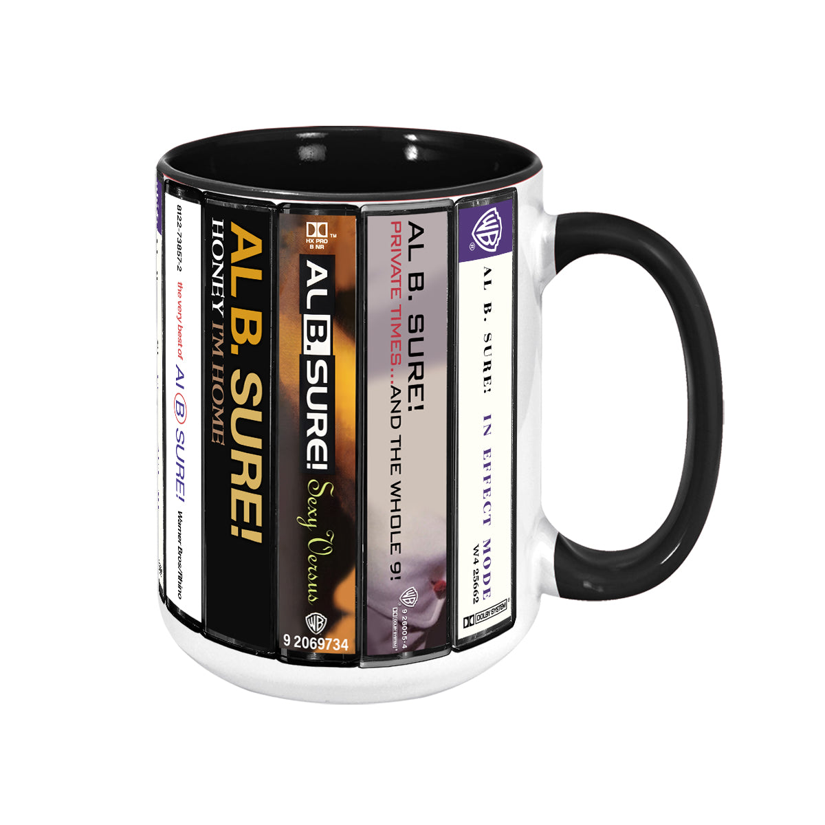 Al B. Sure! Albums Cassette Collection Retro Accent Mug