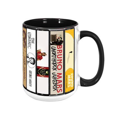 Bruno Mars Albums Cassette Collection Retro Accent Mug