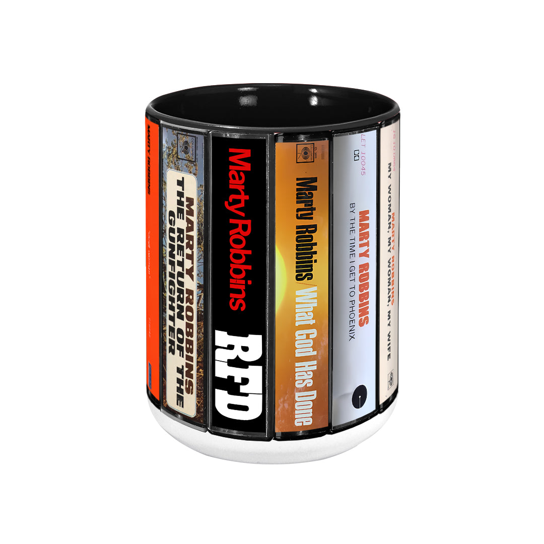 Marty Robbins Albums Cassette Collection Retro Accent Mug
