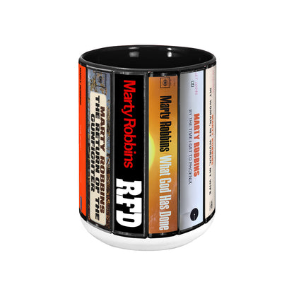 Marty Robbins Albums Cassette Collection Retro Accent Mug