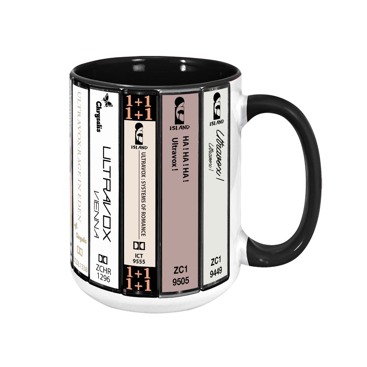 Ultravox Albums Cassette Collection Retro Accent Mug