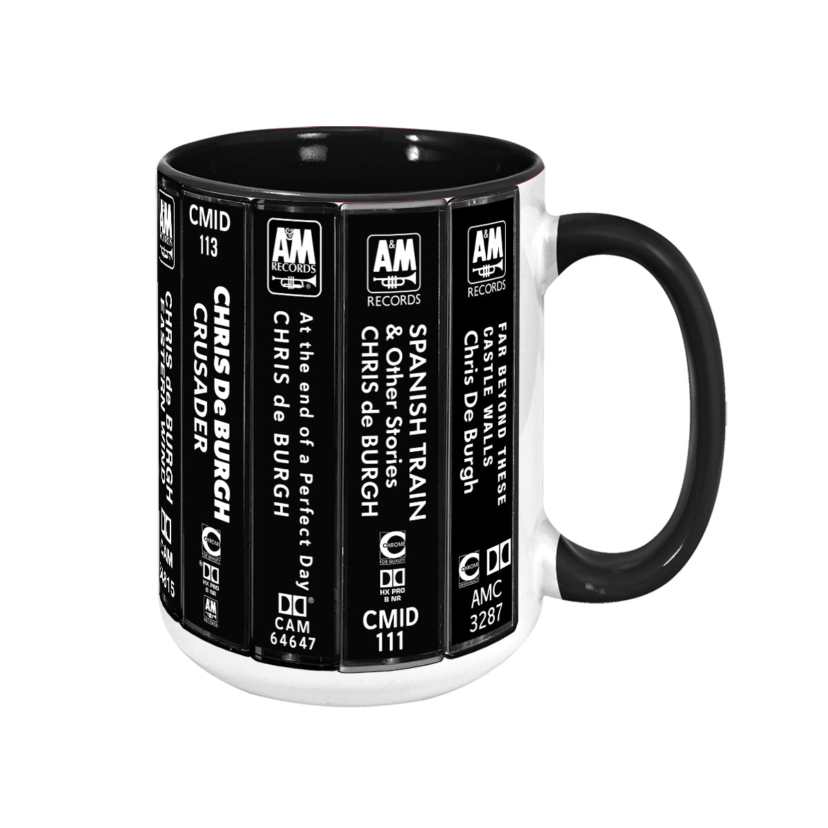 Chris de Burgh Albums Cassette Collection Retro Accent Mug