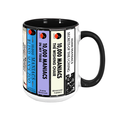 10,000 Maniacs Albums Cassette Collection Retro Accent Mug
