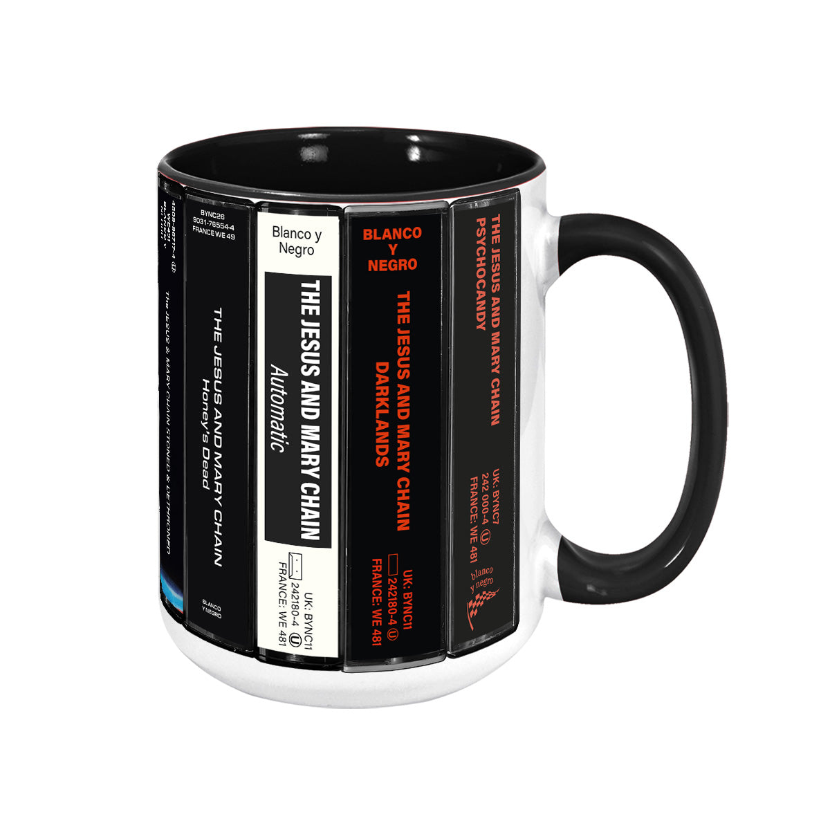 The Jesus and Mary Chain Albums Cassette Collection Retro Accent Mug