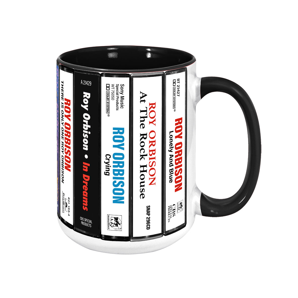 Roy Orbison Albums Cassette Collection Retro Accent Mug