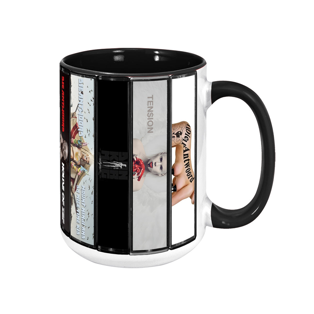 Die Antwoord Albums Cassette Collection Retro Accent Mug