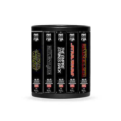 Retro VHS Star Wars Series Movies Collection Black Mug