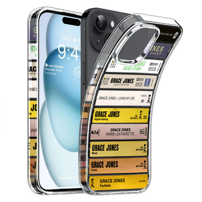 Grace Jones Albums Cassette Collection Retro Phone Case