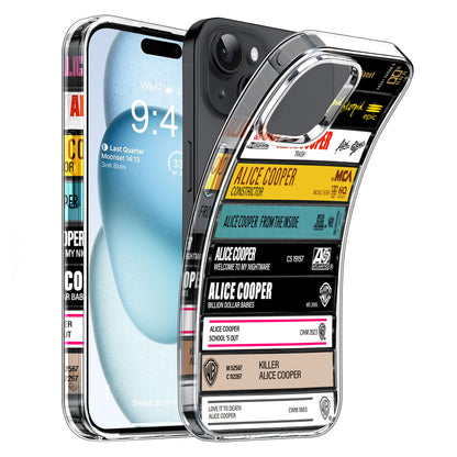 Alice Cooper Albums Cassette Collection Retro Phone Case