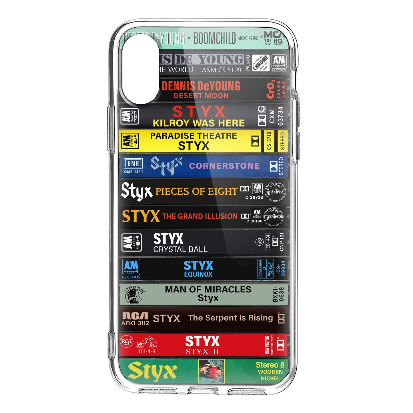 Styx & Dennis DeYoung Albums Cassette Collection Retro Phone Case