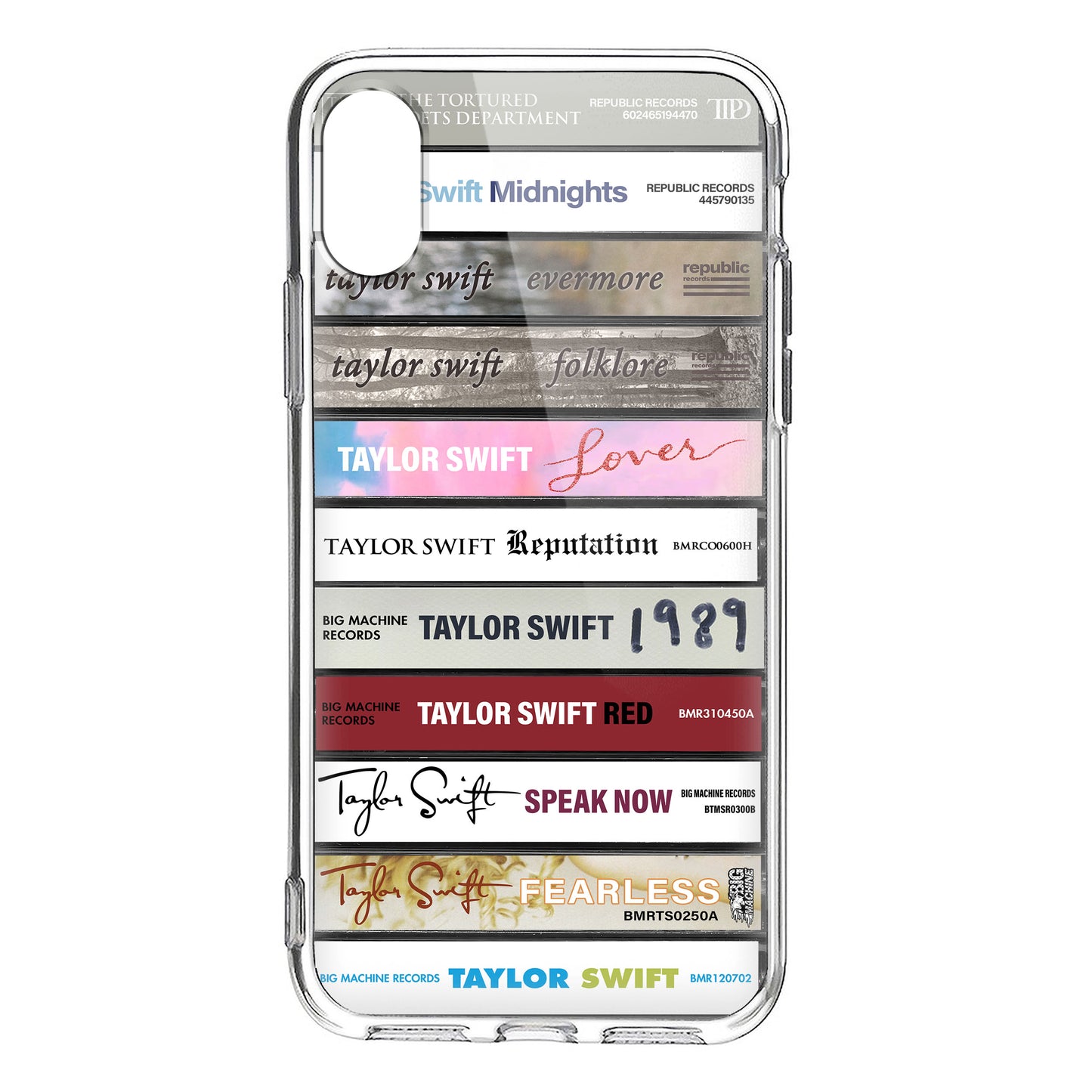 Taylor Swift Albums Cassette Collection Retro Phone Case