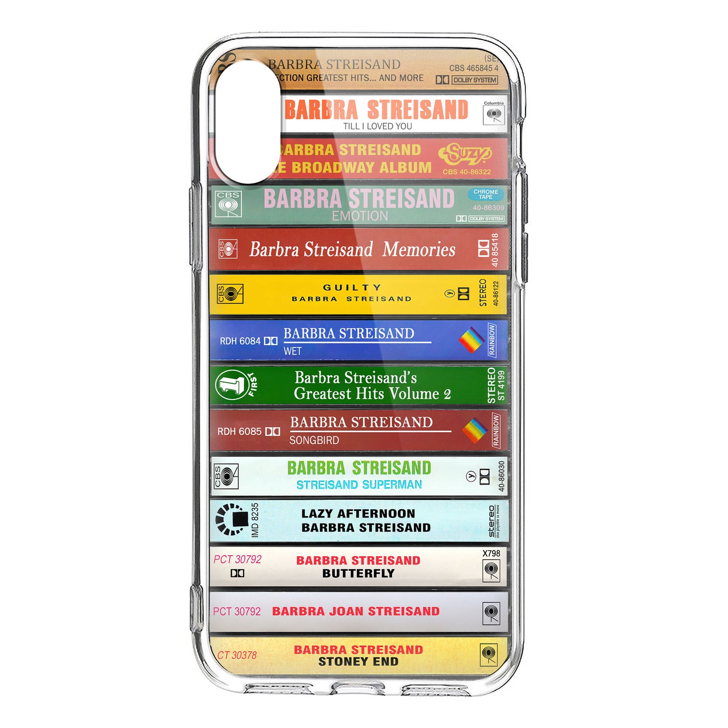 Barbra Streisand Albums Cassette Collection Retro Phone Case