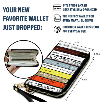 Mary J. Blige Albums Cassette Vintage Leather Long Wallet