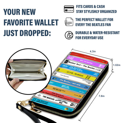 The Beatles Albums Cassette Vintage Leather Long Wallet