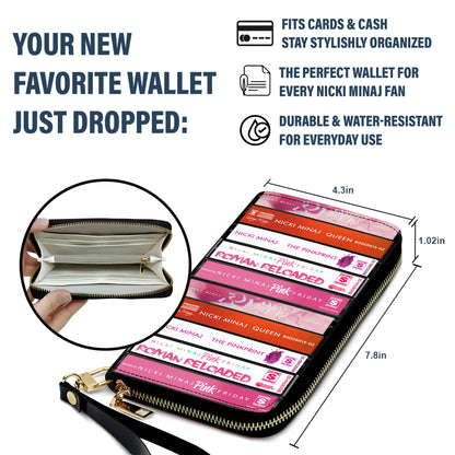 Nicki Minaj Albums Cassette Vintage Leather Long Wallet