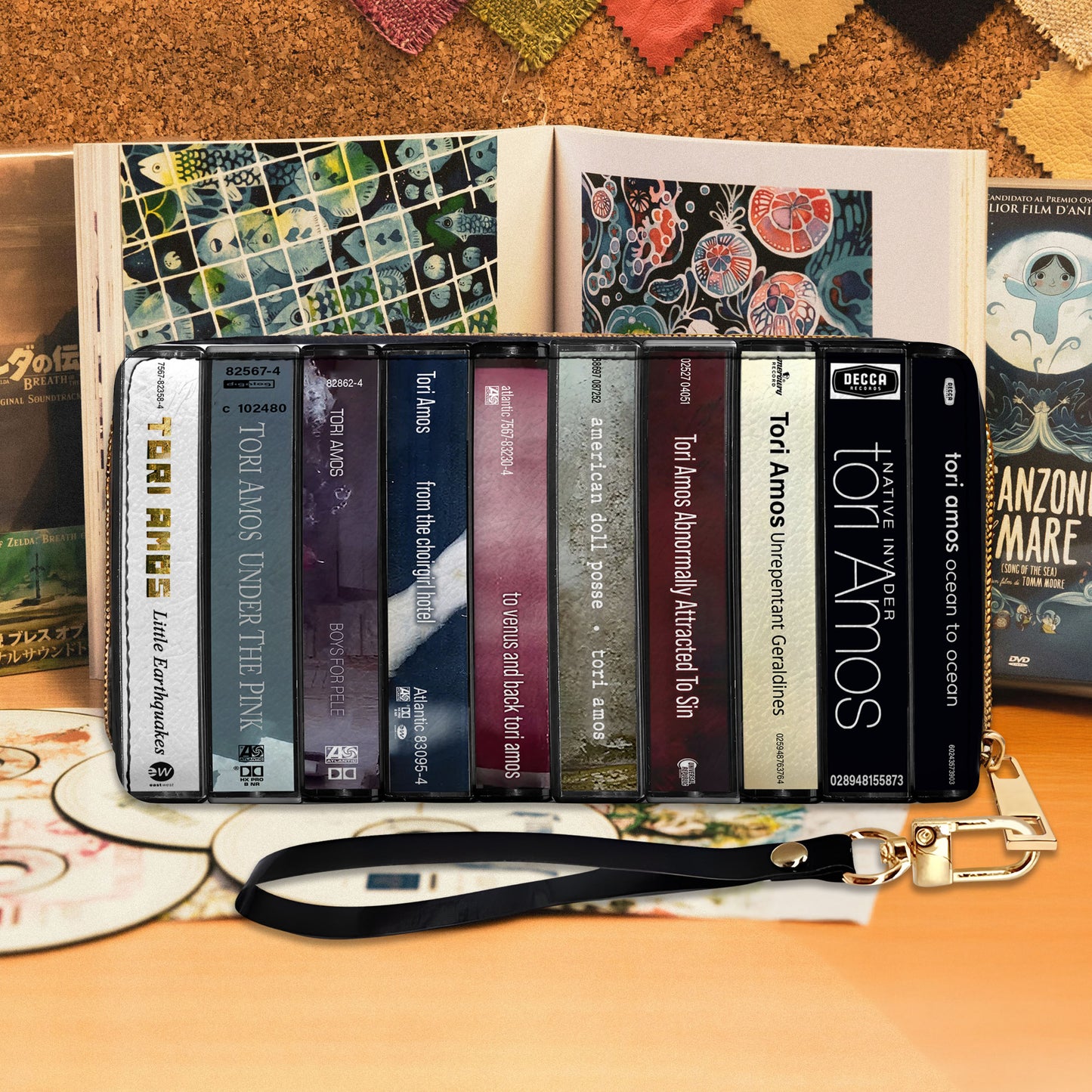 Tori Amos Albums Cassette Vintage Leather Long Wallet