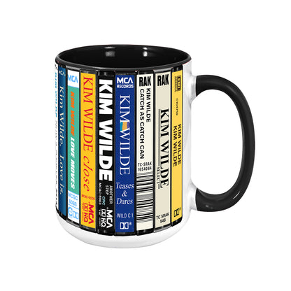 Kim Wilde Albums Cassette Collection Retro Accent Edge-to-Edge Printed Mug