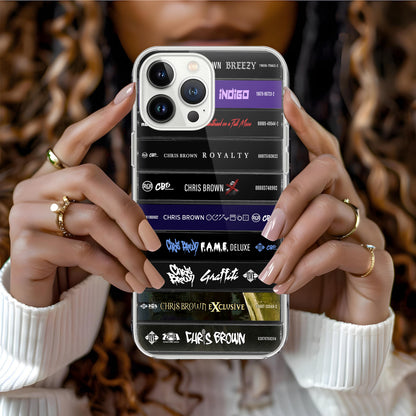 Chris Brown Albums Cassette Collection Retro Phone Case