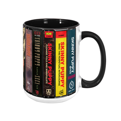 Skinny Puppy Albums Cassette Collection Retro Accent Edge-to-Edge Printed Mug