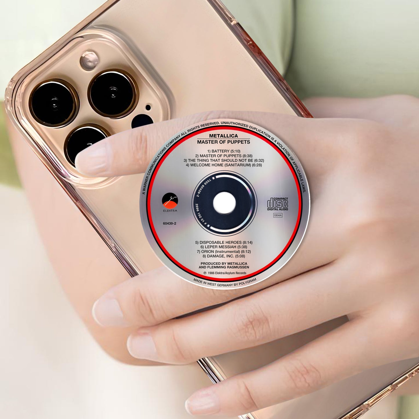 Master Of Puppets CD Magnetic Phone Grip - Metallica