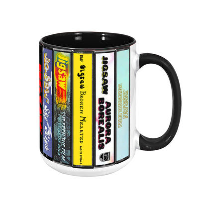 Jigsaw Albums Cassette Collection Retro Accent Edge-to-Edge Printed Mug