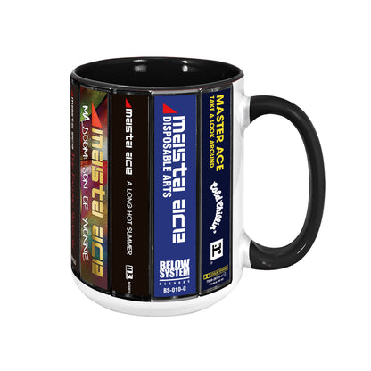 Masta Ace Albums Cassette Collection Retro Accent Edge-to-Edge Printed Mug