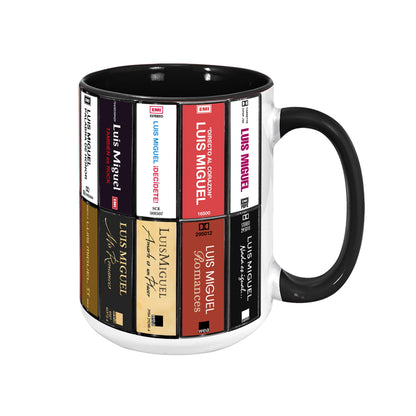 Luis Miguel Albums Cassette Collection Retro Accent Edge-to-Edge Printed Mug