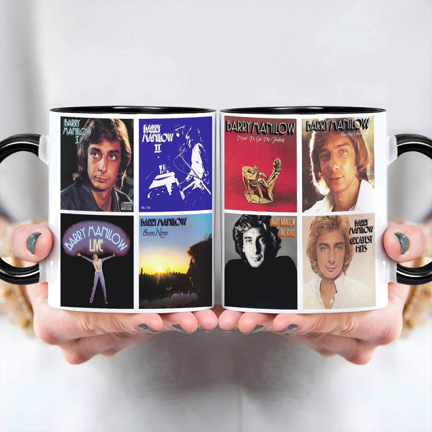 Barry Manilow Albums Cover 70s Collection Retro Mug