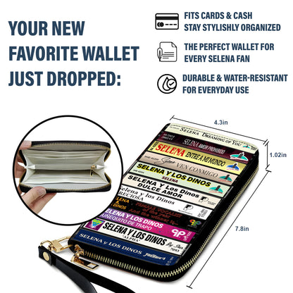 Selena Albums Cassette Vintage Leather Long Wallet