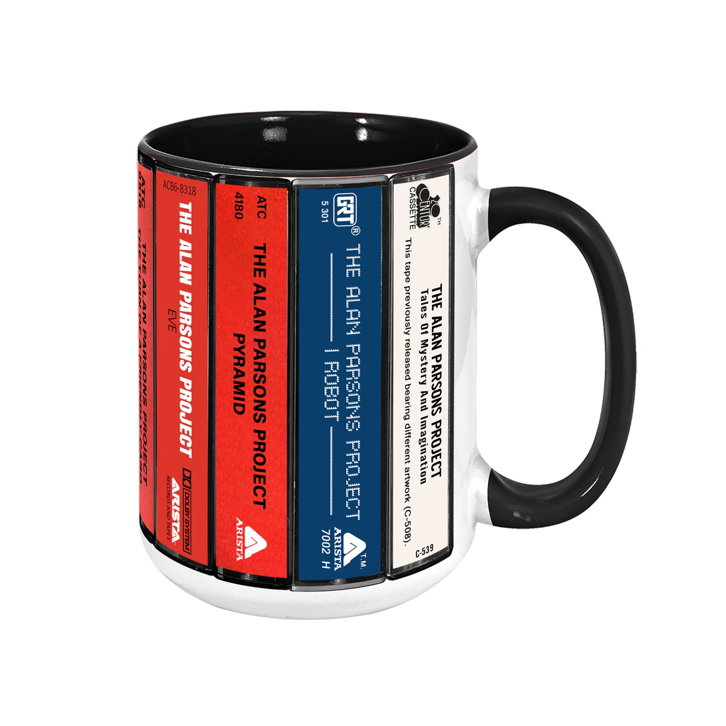 The Alan Parsons Project Albums Cassette Collection Retro Accent Edge-to-Edge Printed Mug