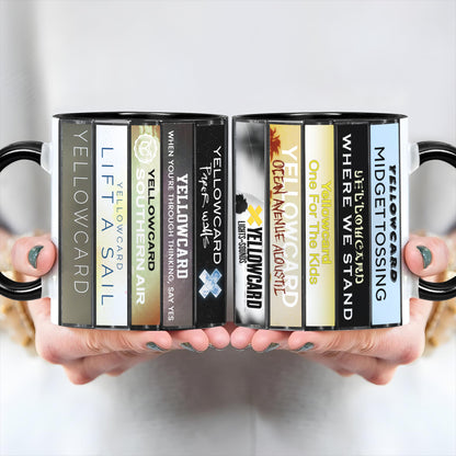 Yellowcard Albums Cassette Collection Retro Accent Edge-to-Edge Printed Mug
