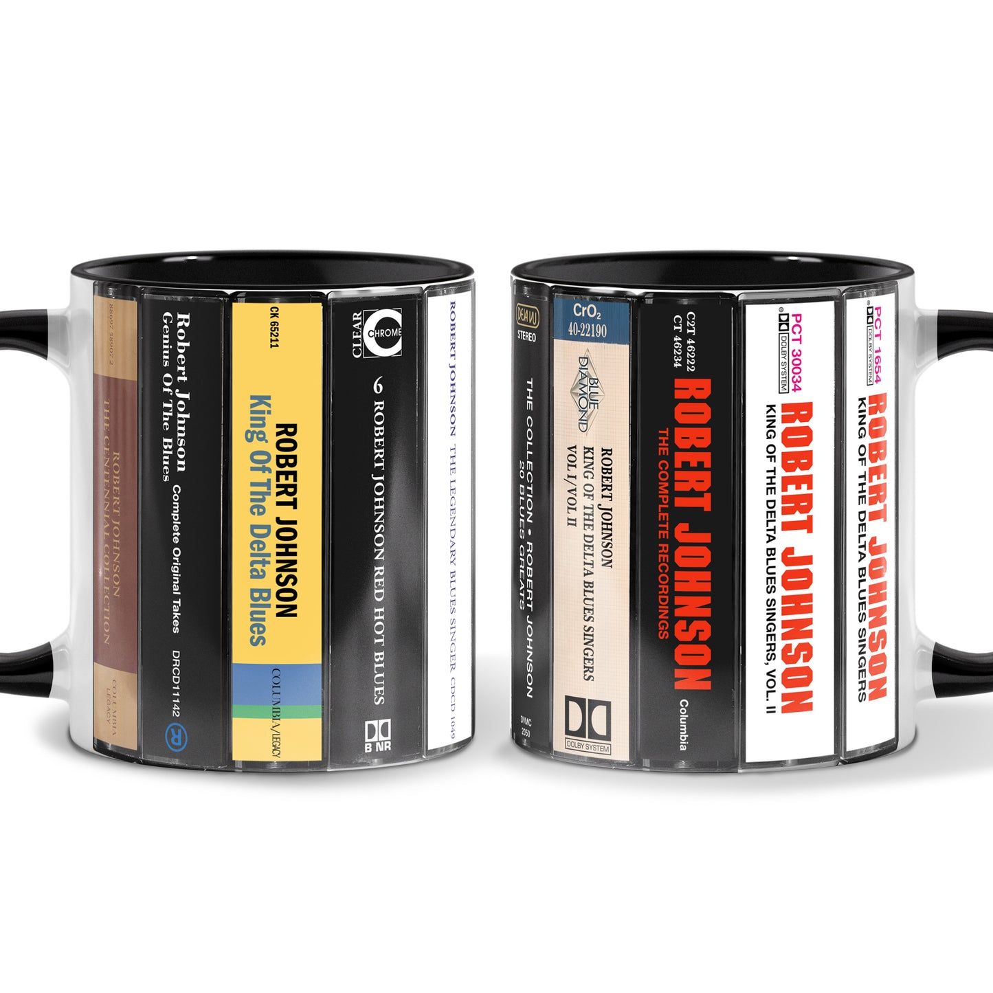 Robert Johnson Albums Cassette Collection Retro Accent Mug