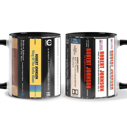 Robert Johnson Albums Cassette Collection Retro Accent Mug
