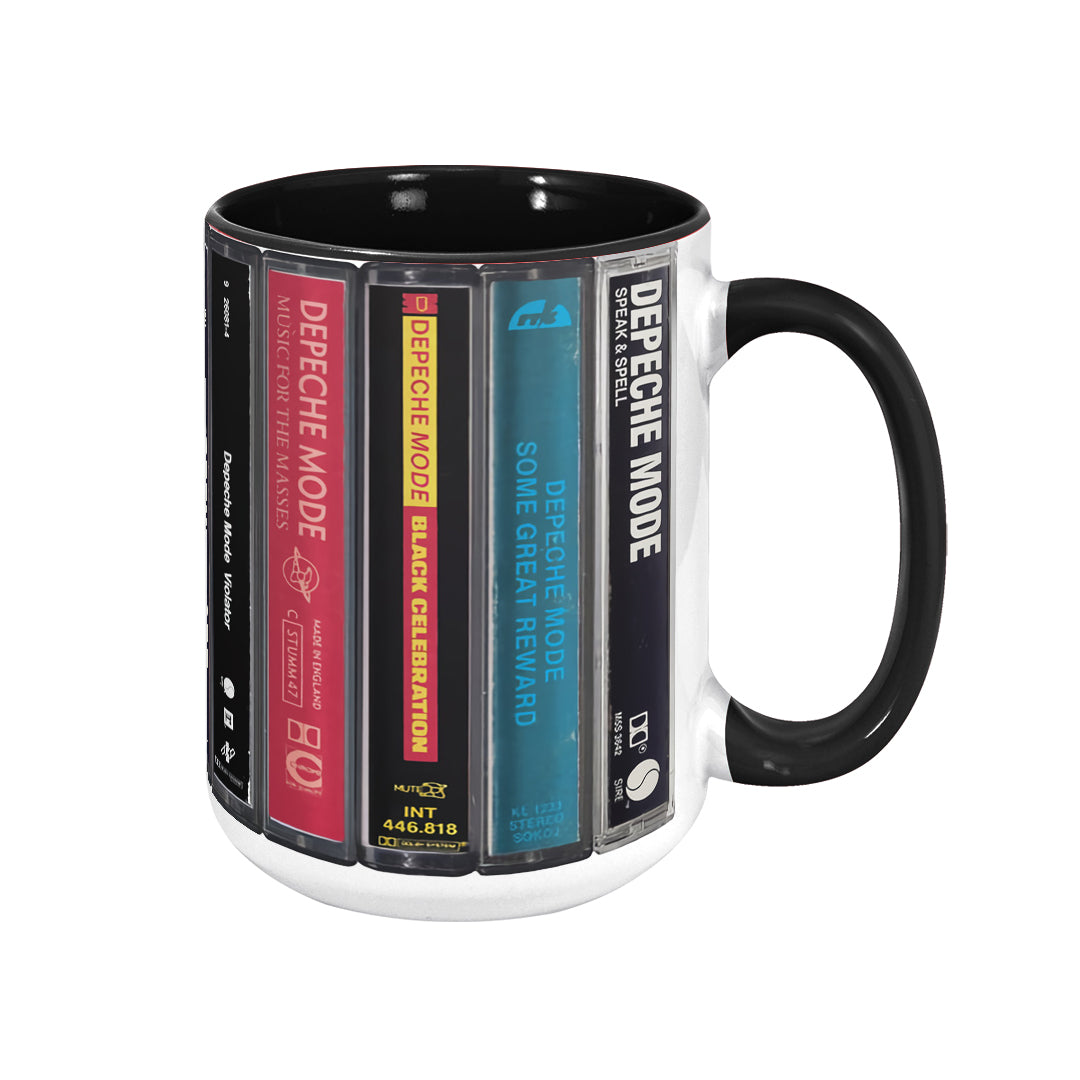 Depeche Mode Albums Cassette Retro Collection Accent Mug – MTervoDesign