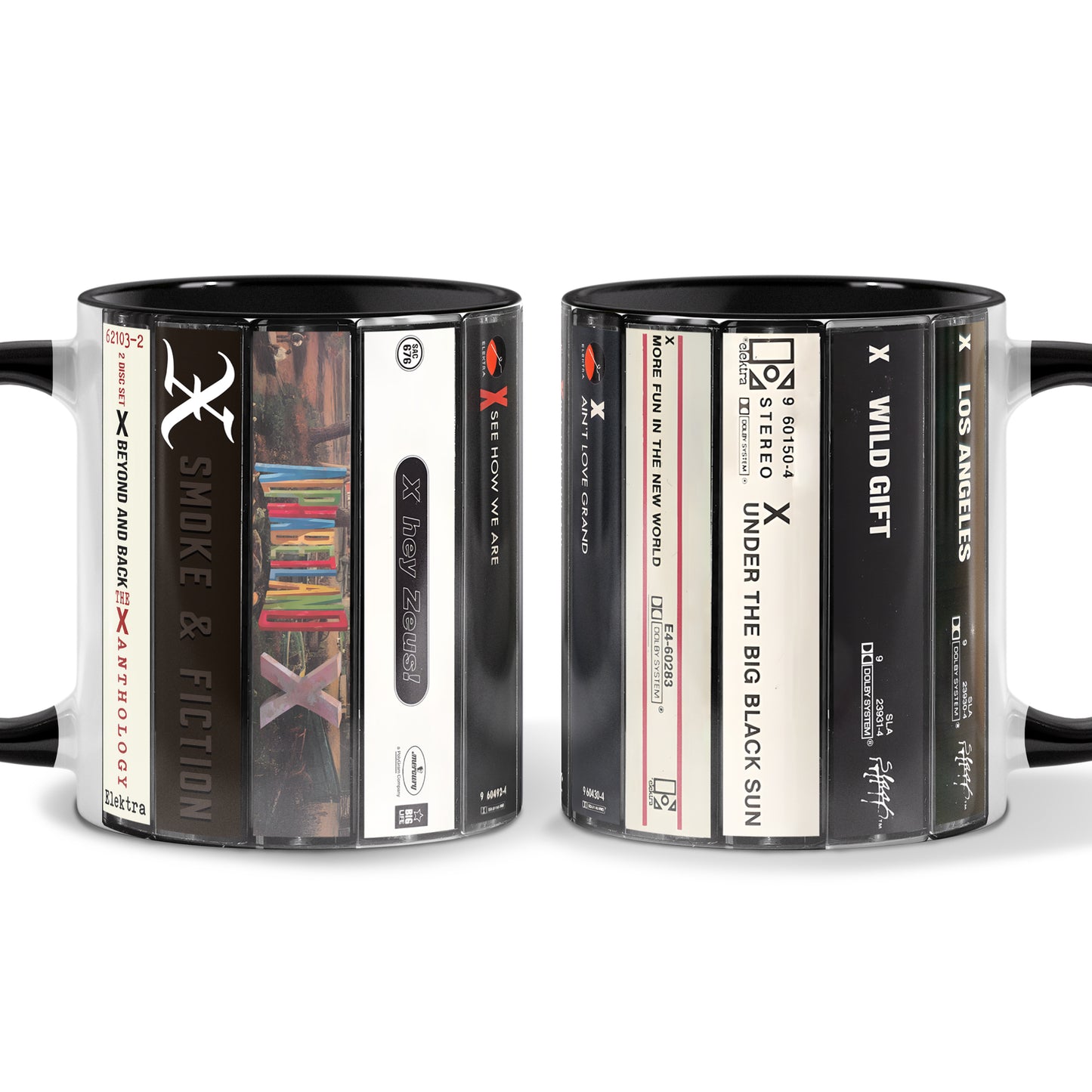 X Albums Cassette Collection Retro Accent Mug