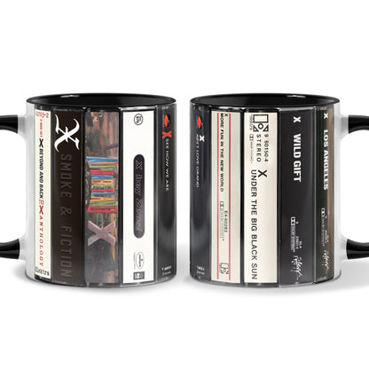 X Albums Cassette Collection Retro Accent Mug