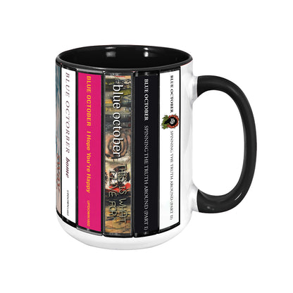 Blue October Albums Cassette Collection Retro Accent Mug