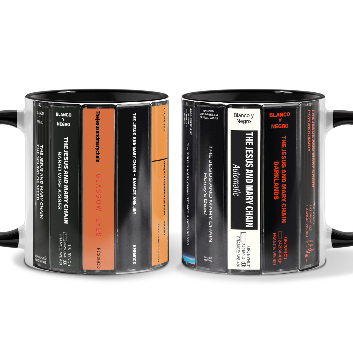 The Jesus and Mary Chain Albums Cassette Collection Retro Accent Mug