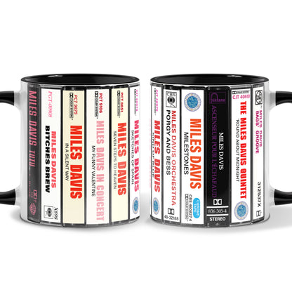 Miles Davis Albums Cassette Collection Retro Accent Mug