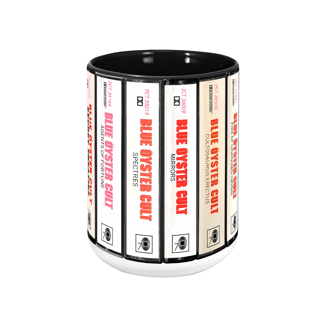 Blue Oyster Cult Albums Cassette Collection Retro Accent Mug