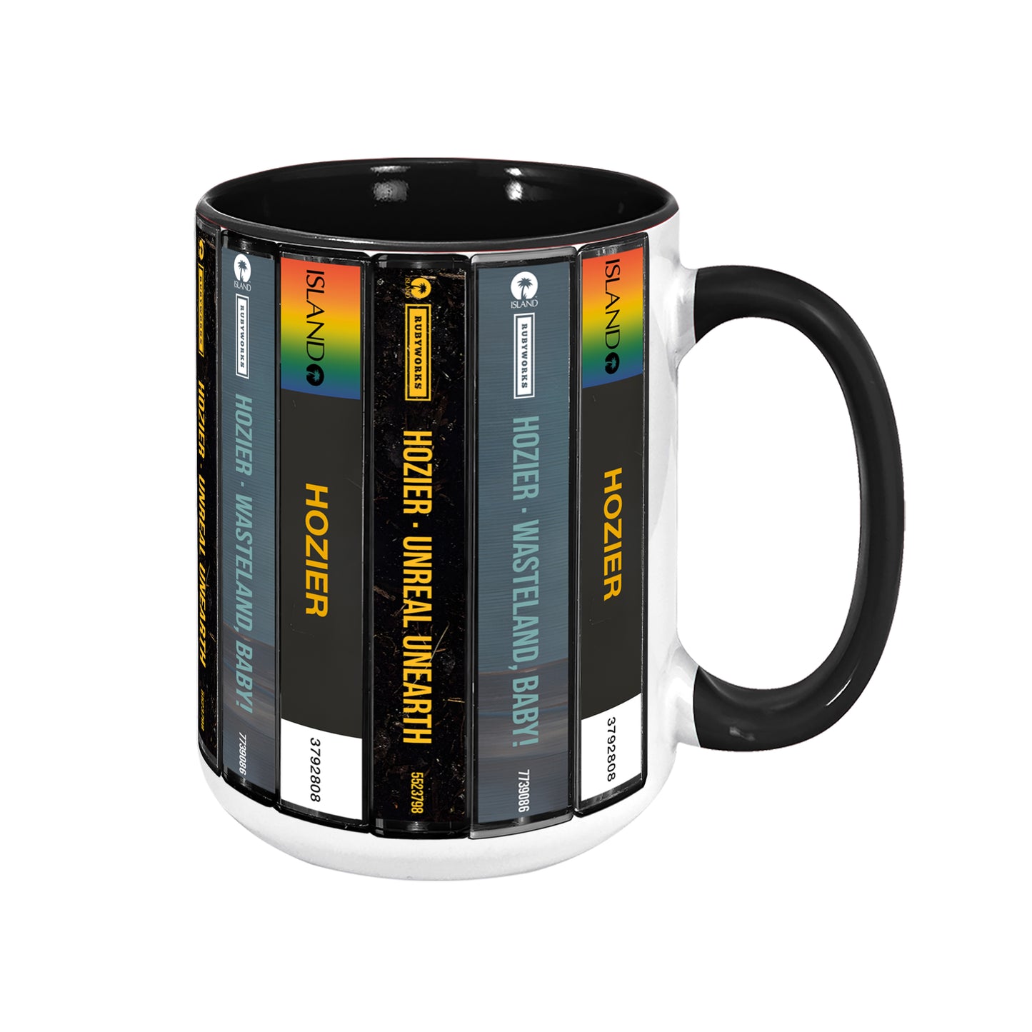 Hozier Albums Cassette Collection Retro Accent Edge-to-Edge Printed Mug