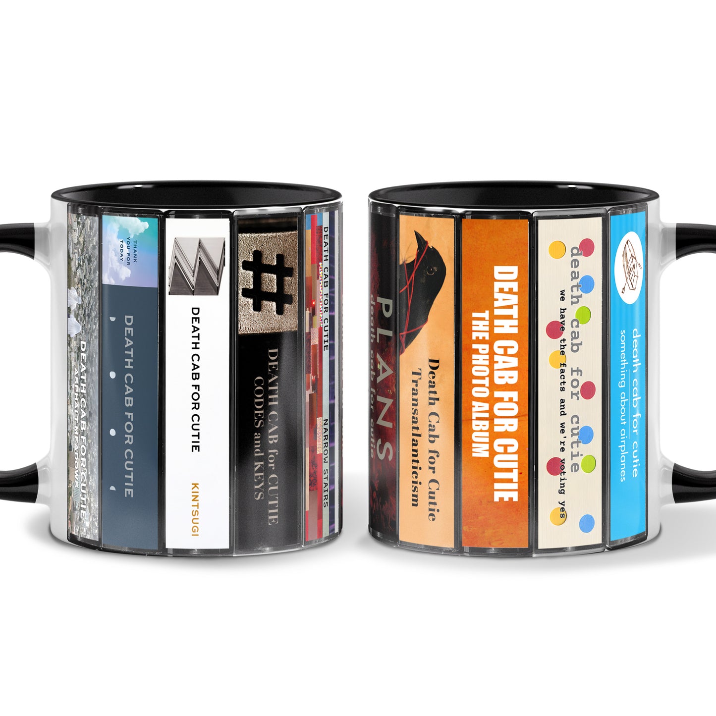 Death Cab for Cutie Albums Cassette Collection Retro Accent Mug