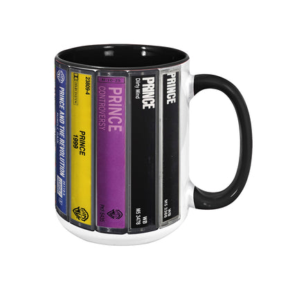 Prince Albums Cassette Collection Retro Accent Mug