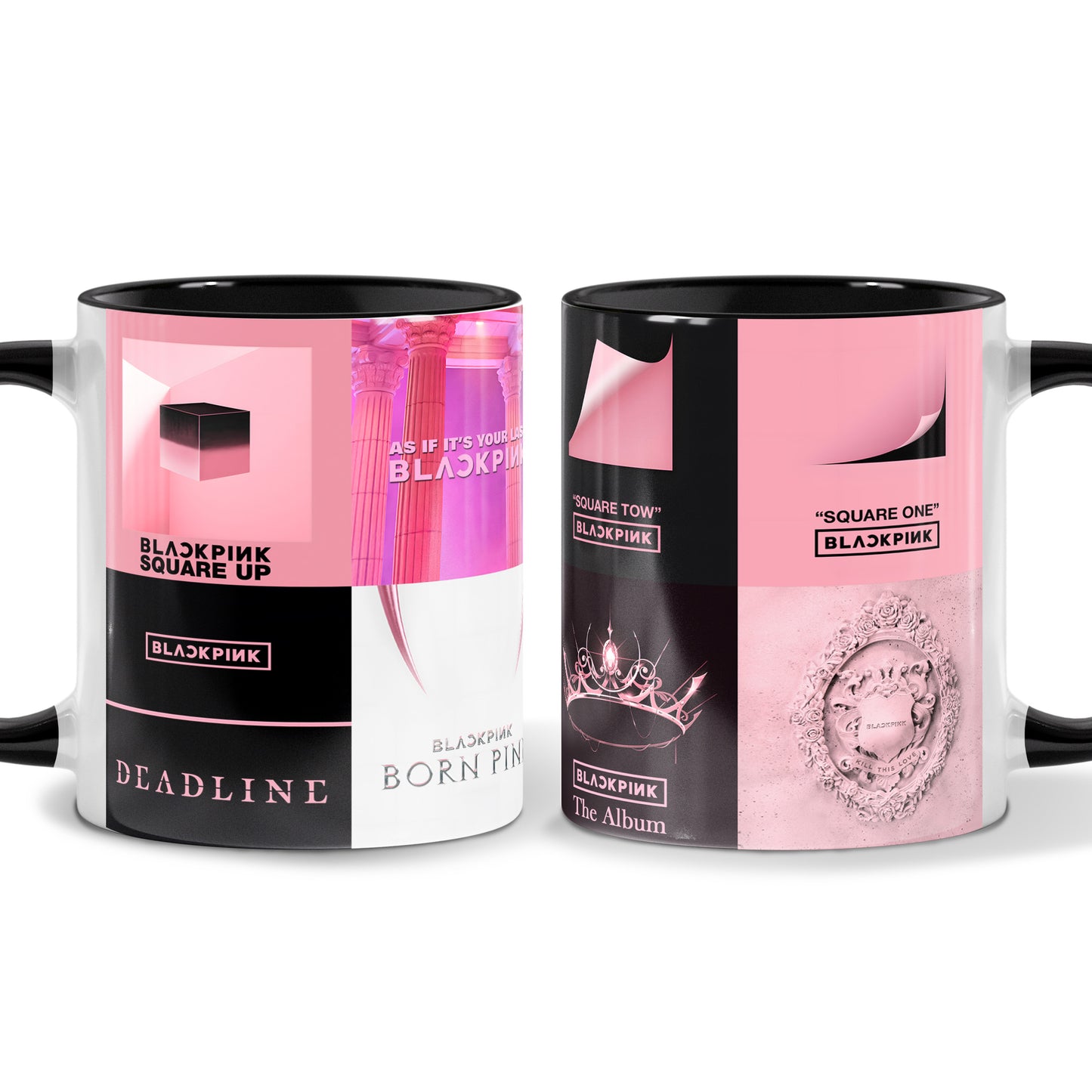 Blackpink Albums Cover Collection Retro Accent Mug