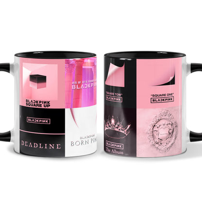 Blackpink Albums Cover Collection Retro Accent Mug