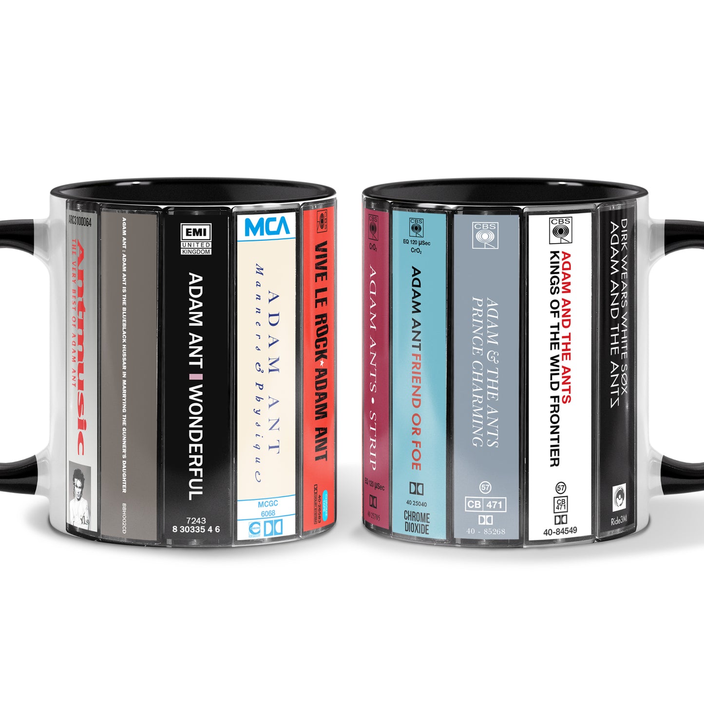 Adam and the Ants Albums Cassette Collection Retro Accent Mug
