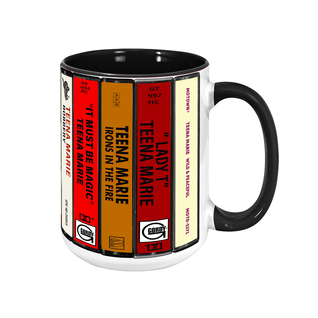 Teena Marie Albums Cassette Collection Retro Accent Mug