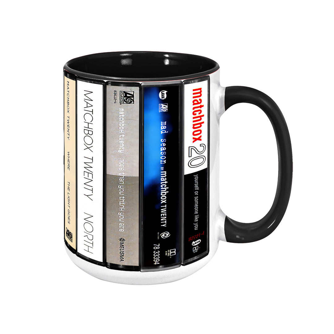 Matchbox Twenty Albums Cassette Collection Retro Accent Edge-to-Edge Printed Mug